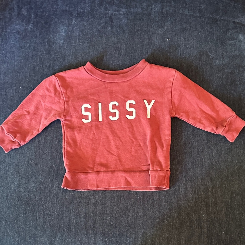 Little Bipsy Sissy Maroon Sweatshirt 6-12 months